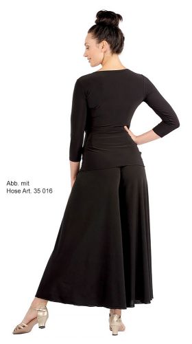 Rumpf Langarm-Top mit seitlicher Raffung