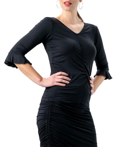 Kurzarmshirt Talvi vorne gerafft, Werner Kern Dancewear