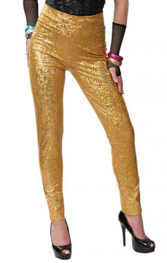 Metallic Taillen-Leggins