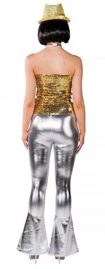 Damen Schlaghose Metallic