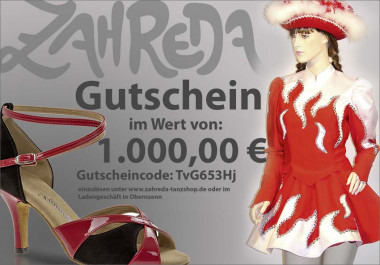 Zahreda Einkaufs-Gutschein über 1.000 EUR