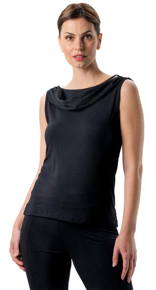 Langarmshirt Auri mit Wasserfallkragen, Werner Kern Dancewear