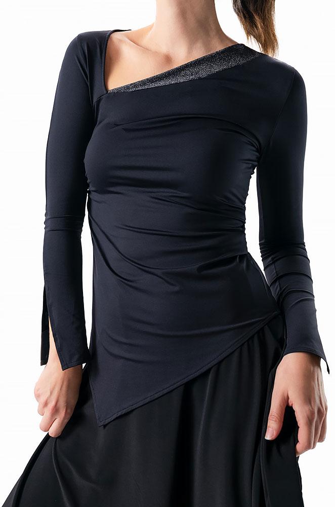 Langarmshirt Rida mit asymmetrischen Aussschnitt, Werner Kern Dancewear