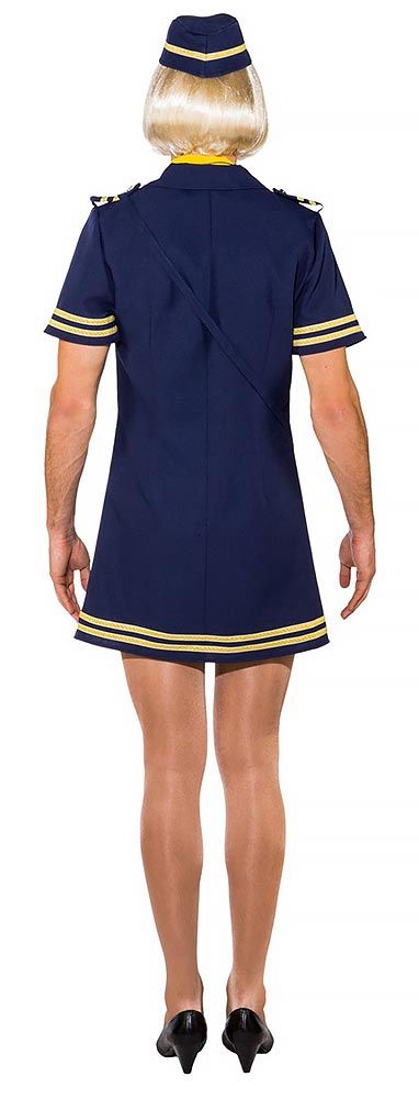 Stewardess Männerkostüm ohne Halstuch