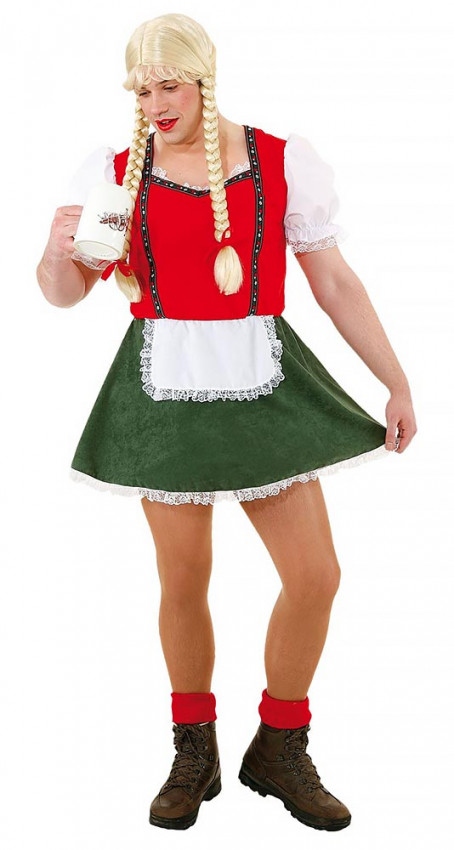 Männer-Dirndl Rot/Grün