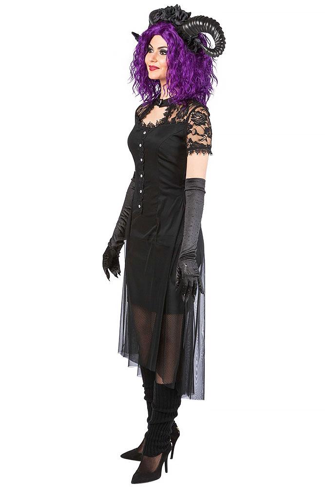 Gothic-Kleid Vokuhila