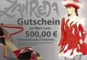 Zahreda Einkaufs-Gutschein über 500,00 EUR